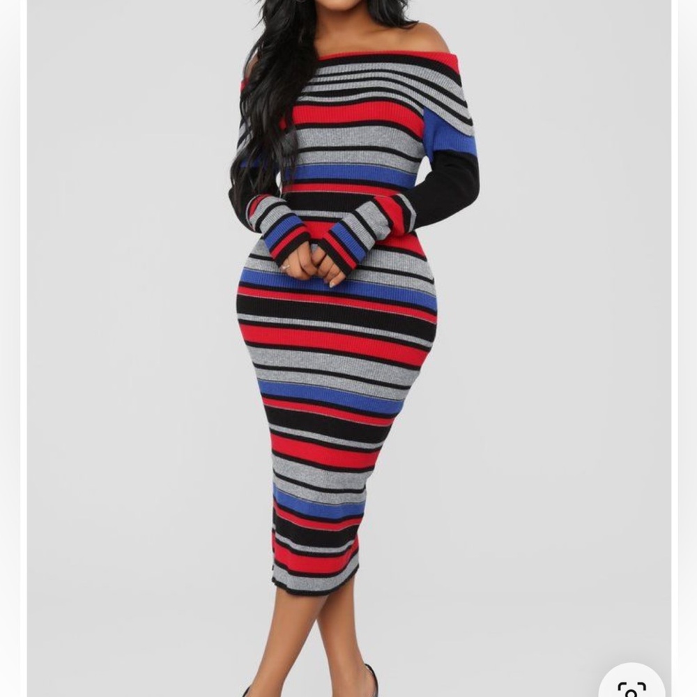 NEW - LET LOVE IN OFF SHOULDER SWEATER MAXI DRESS XL